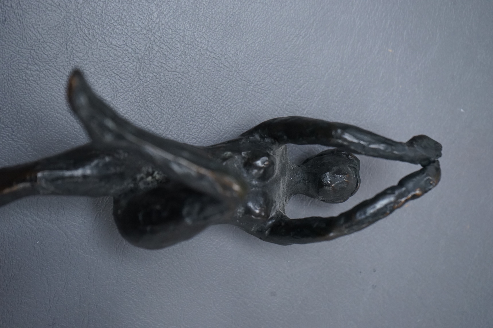 Patrick LaRoche, bronze figure, 19cm high